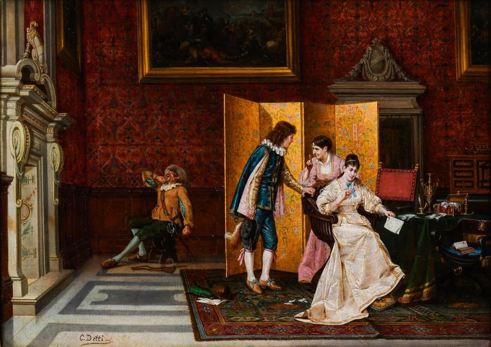 Cesare Detti - La serenata interrotta